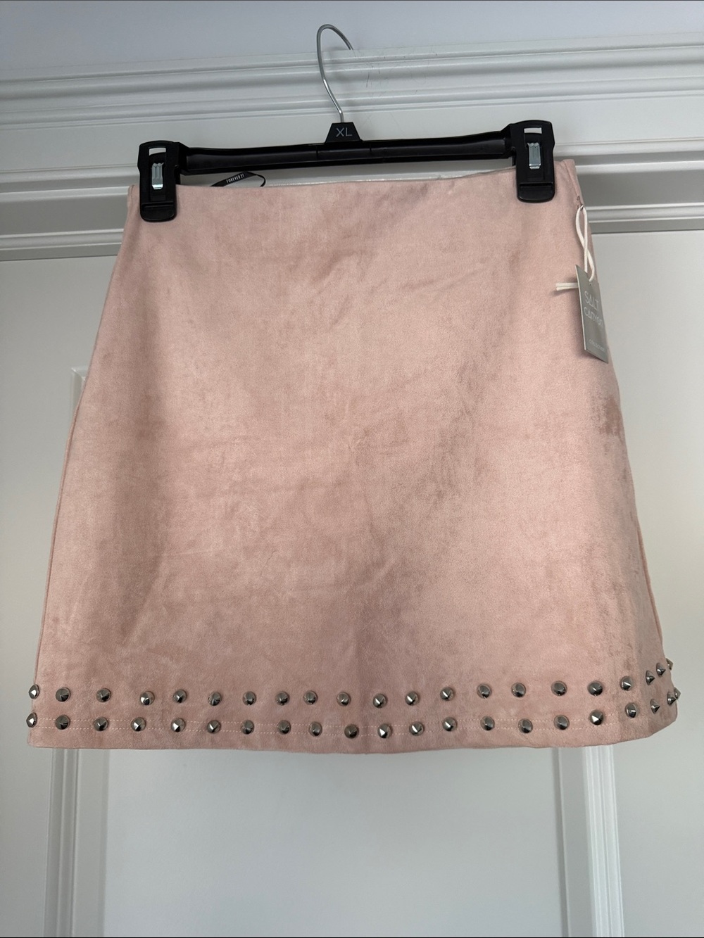 Forever 21 Faux Suede Studded Mini Skirt